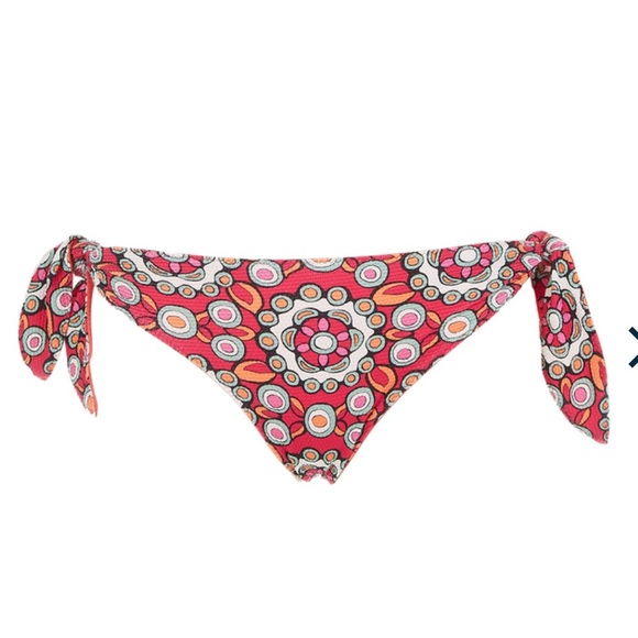 LA DOUBLEJ Tie Front Short Sleeve Swim Top & Bow Brief sz XS 425$ - Picture 7 of 13